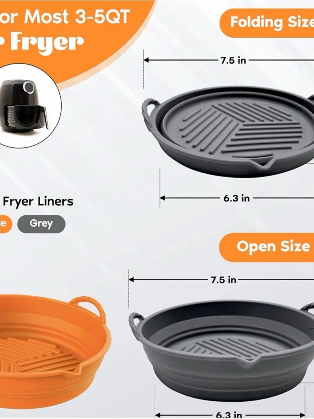Aliziel Air Fryer Accessories Silicone Set NIB